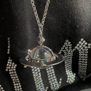 Vivianne Westwood Orb Saturn Necklace Large 🤍